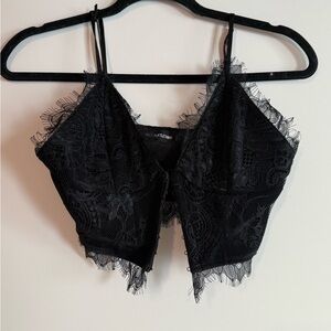 PrettyLittleThing Black Lace Bralette